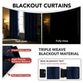 thumbnail image 5 of Deconovo Grommet Blackout Curtains 2 Panels,Thermal Insulated for Living Room, 52x72 inch, Navy Blue, 5 of 7