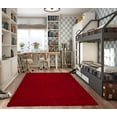 thumbnail image 2 of Sweet Home Stores Cozy Solid 5x7 Indoor Shag Area Rug, 5'3" x 6'11", Red, 2 of 11