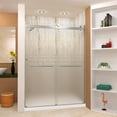 thumbnail image 3 of Transolid Brp608008f-T 80" High X 60" Wide Bypass Frameless Shower Door - Brushed, 3 of 3