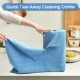 thumbnail image 4 of 1 Pack 20 Pcs Microfiber Cleaning Cloth Roll - Reusable Paper Towels Tear Away, Microfiber Towels for Cars, Super Absorbent Lint Free Cleaning Rags for House, Kitchen, Window, 9.84 Inch, Blue, 4 of 7