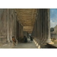thumbnail image 2 of James Holland 18x14 Gold Ornate Wood Frame and Double Matted Museum Art Print Titled - The Colonnade of Queen Mary's House, Greenwich (1833), 2 of 4