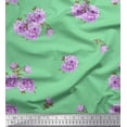 thumbnail image 1 of Soimoi Cotton Voile Fabric Leaves & Peony Floral Printed Fabric 1 Yard 42 Inch Wide, 1 of 3