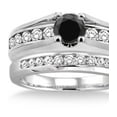 thumbnail image 2 of 1.25 Carat Black Diamond Bridal Set on 10k White Gold, 2 of 2