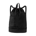 thumbnail image 3 of Milageto Mesh Swim Drawstring Backpacks Basketball Bag for Football Travel Basketball Black, 3 of 8
