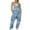 Light Blue, variant on Generic Spaghetti Strap Bohemian Summer Jumpsuits for Women Casual Loose Jumpers with Pockets