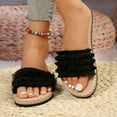 thumbnail image 4 of BONIXOOM Black Sandals Women Fall Slip-on None Casual Fashion Womens Shoes Black Size 4.5, 4 of 8