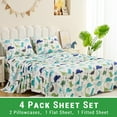 thumbnail image 2 of Gogreen 4PC Full Sheet Set Deep Pocket Fit 14", Breathable Microfiber Soft Full Sheet Set Warm Sheets, Luxury Hotel Style Home Decor Full Bed Sheet Set, Gift for Women, Men (Tiny Dinosour, Full), 2 of 8