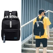 QWANG Large Capacity Solid Color Waterproof Nylon Casual Backpack School Bag,Travel Bag