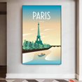 thumbnail image 4 of Pósteres de ciudades de viajes por el mundo Visita París/México/Nueva York Impresiones retro Entusiastas del turismo Decoración de la habitación del hogar vintage Cuadros de pared, 4 of 5