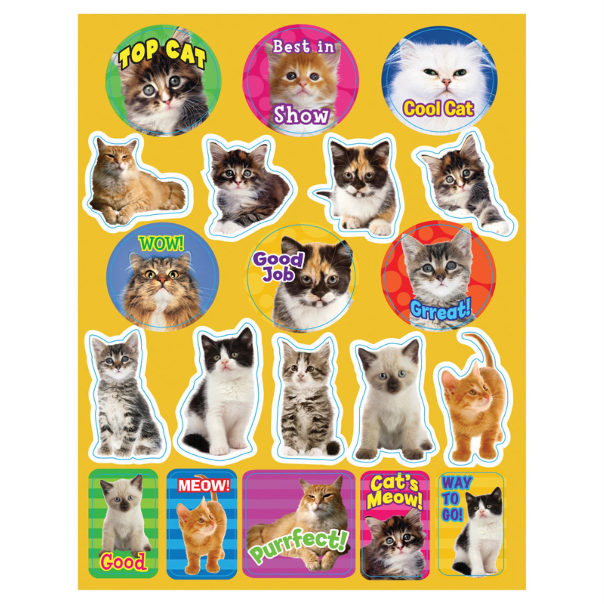 TINY CATS & DOGS Sticko Stickers  Pets Dog Cat Bones Puppies Kittens 47 stickers