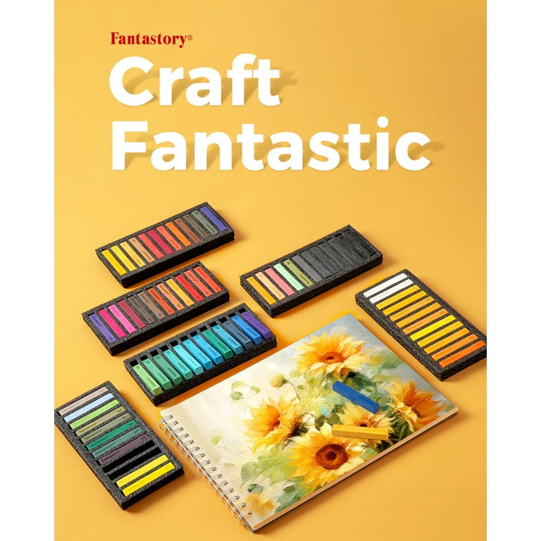 Fantastory Chalk Pastels Set, 72 Pieces, Assorted Fluorescent