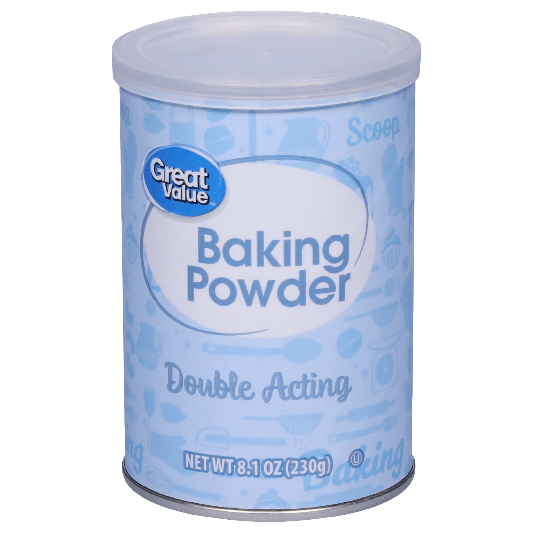 (12 pack) Great Value Double Acting Baking Powder, 8.1 oz