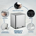 thumbnail image 5 of 2 x 4 Gallon Dual Compartment Trash Can for Kitchen - Stainless Steel Step Garbage Bin, 5 of 8