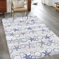 thumbnail image 3 of Navy Blue Coastal 3'x5' Washable Rug, Starfish Nautical Ocean Sea Wooden Non-Slip Area Rugs for Entryway Kitchen Classroom, StainResistant Dorm Throw Carpet, Low Pile Soft Indoor Floor Mat, 3 of 9