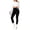 White, variant on SETOOFF Women 3 Piece Workout Outfit Set, Off Shoulder Long Sleeve Crop Top Sports Bra High Waist Full Length Yoga Leggings Athletic Fitness Loungewear Tracksuit