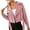 Pink, variant on YYDGH Womens 2023 Winter Fall Blazer Jackets Zip Up Corduroy Crop Coats with Belt Khaki S