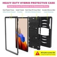 thumbnail image 3 of [PST] Samsung Tab S7+ S7 Plus 12.4” T970 / T976B Defender Armor Kickstand Case, Heavy Duty Military Grade Rugged Protective Shockproof Hard Case Cover with Kickstand, 3 of 5