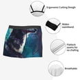 thumbnail image 4 of KLL Colorful Plant Wolf Men's Cotton Boxer Briefs Underwear-Large, 4 of 8