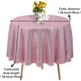 thumbnail image 4 of TRAHOO-Round Tablecloth Pink Gold Sequin 70" Wedding Sequence Tablecloths for Rounds Tables Baby Shower Tableskirts Christmas Linen Table Cloths, Fuchsia Pinks, 4 of 4