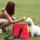 thumbnail image 3 of Mochila para mascotas, bolsa de almacenamiento para exteriores, bandolera para perros, bolsa de viaje portátil (roja, grande), 3 of 8