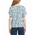 thumbnail image 2 of CeCe womens  Shirred Front Keyhole Top, xs, White, 2 of 3