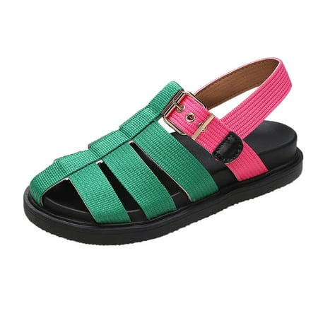 

Female Summer Beach Sandals Comfortable without Grinding Feet Gift for Christmas Birthday New Year 38 Green