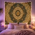 thumbnail image 2 of Intricate Mandala on Aged Parchment, Mystical Boho for Bohemian Decor Lovers, Decorative Wall Art, Housewarming Gift, Tapestry Wall Hanging for Bedroom and Living Room, 2 of 7
