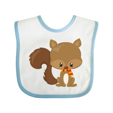 

Inktastic Cute Squirrel Baby Squirrel Squirrel with Scarf Gift Baby Boy or Baby Girl Bib
