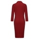 thumbnail image 4 of Vestidos Para Mujer Ropa de Negocios Solapa Color Sólido Botón de Manga Larga Vestido Ajustado Odeerbi  ODB184378, 4 of 9