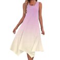 thumbnail image 2 of Pantalones Cortos para Vestidos Bajos Mujeres sin Mangas Cuello Redondo Cordón Ruffle A-Line Mini Vestido Poliéster, Vestido Casual para Citas Y Fiesta, 2 of 9