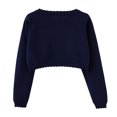 thumbnail image 4 of GYRATEDREAM Girls Long Sleeve Bolero Cardigan Kids Button Closure Knitted Shrug Cropped Sweaters Tops 1-10 Years, 4 of 8