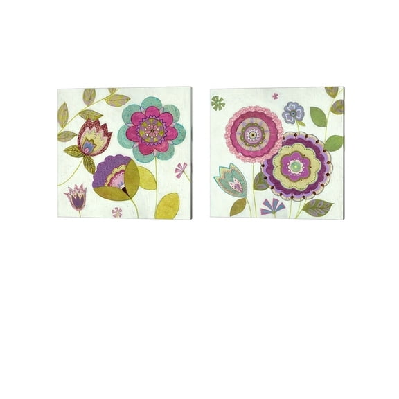 Tribeca B by TBS Canvas Art Set of 2 14 inch X 14 inch Each