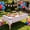 White, variant on American Flag Themed Tablecloth for Independence Day Party Decor, Disposable Red White Blue Table Cover for Picnic Decoration, 4th of July Plastic Tablecloth for Outdoor