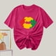 thumbnail image 2 of Camiseta de Cuello Redondo Impresa Nueva Moda Casual de Manga Corta de las Mujeres, Mezcla Ligera de Poliéster para la Primavera, 2 of 6