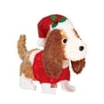 22 in. Holiday Time Lightup Fluffy Spaniel Christmas Decoration