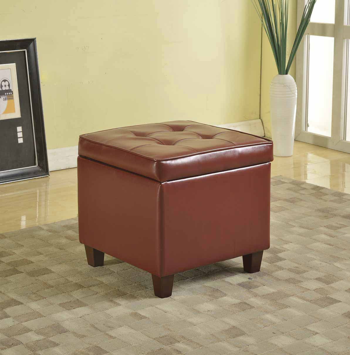 HomePop Square Tufted Storage Ottoman, Multiple Colors
