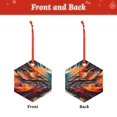 thumbnail image 2 of Sikiie Dynamic Fire Bird Art Acrylic Christmas Ornament Pendant Christmas Ornaments Hanging Ornament for Christmas Winter New Year Party -Hexagon, 2 of 7