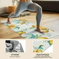 thumbnail image 4 of Yellow Lemon Flowers White Pattern Hot Yoga Mat Towel Non Slip for Hot Yoga - Quick-Drying Yoga Mat Cover with 4 Corner Pockets with Travel Bag - Hot Yoga Towel Non Slip 74"x26", 4 of 6
