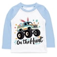 thumbnail image 3 of Aihuaihua Toddler Boys Easter Shirts Bunny Graphic Long Sleeve Crew Neck Raglan T-Shirt Funny Rabbit Tops, 3 of 6