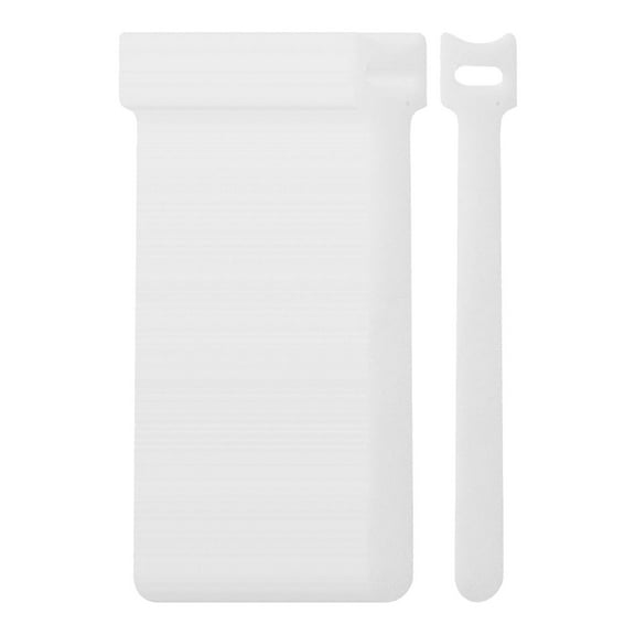 Cable Management Cozival 100-Pack Reusable Self-Gripping Cable Ties, T-Shaped Adhesive Mounts for Organizing Cords Under Desks, on Walls, Or in Vehicles, 6-Inch Length, Velcro Cable Ties, White