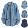 thumbnail image 5 of Fgnfyis Mens Jacket Mens Loose Long Sleeved Denim Jacket Casual Outerwear for Everyday Wear Winter Coats for Men Light Blue L, 5 of 5