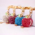 thumbnail image 2 of Naierhg Fashion Rhinestone Apple Keyring Alloy Car Key Chain Purse Bag Decor Gift, 2 of 8