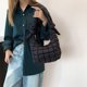thumbnail image 2 of 8072 Bolso Bandolera Bordado Algodón Bolso Hombro Algodón Plisado (Negro), 2 of 9