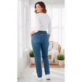 thumbnail image 3 of Woman Within Plus Size Tall Perfect All-Cotton Back-Elastic Denim Jeans, 3 of 6