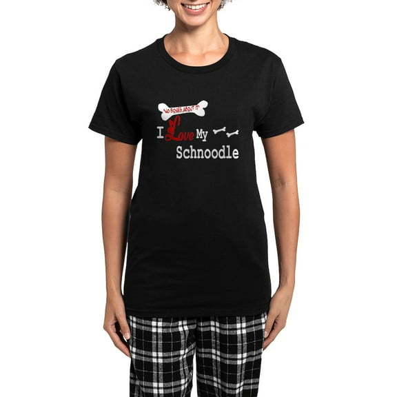 CafePress - NB_Schnoodle Women's Dark Pajamas - Women's Short Sleeve Print T-Shirt and Pants Dark Cotton Pajama Set