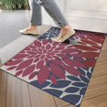 thumbnail image 4 of Red and Blue Floral Pattern Door Rugs,Washable Non Slip Door Mats Indoor,Decorative Door Mats,Entry Mat Indoor for Entrance,Bedroom,Kitchen,Bathroom,17"x30", 4 of 6