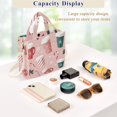 thumbnail image 5 of FORMRS Womens Corduroy Tote Bag Crossbody Shoulder Handbag with Pocket, Pink Christmas Cups, 5 of 7