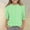 Green, variant on Girls T Shirts Striped Casual T-Shirt Baggy 3/4 Length Sleeve Cute Tops Fashion Blouse Army Green 10-11Y