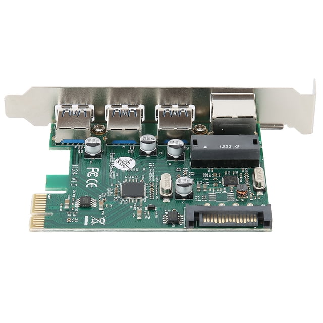 Adapter ST610 PCI E Ultra High Speed USB 3.0 Giga RJ45 Expansion Adapter Riser Card