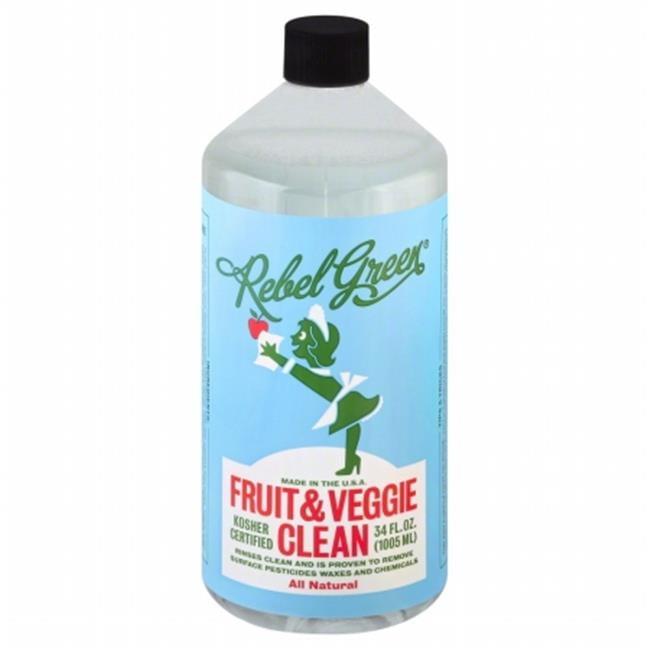 Rebel Green Fruit and Veggie Wash Refill, 34 fl oz